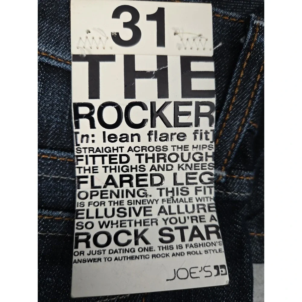 Joe's Jeans Womens 31 The Rocker Dark Wash Boot Cut Lean Flare Fit Jeans NEW - Picture 4 of 14